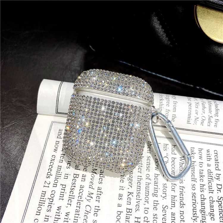 Funda auriculares Bluetooth silicona strass lujo brillante