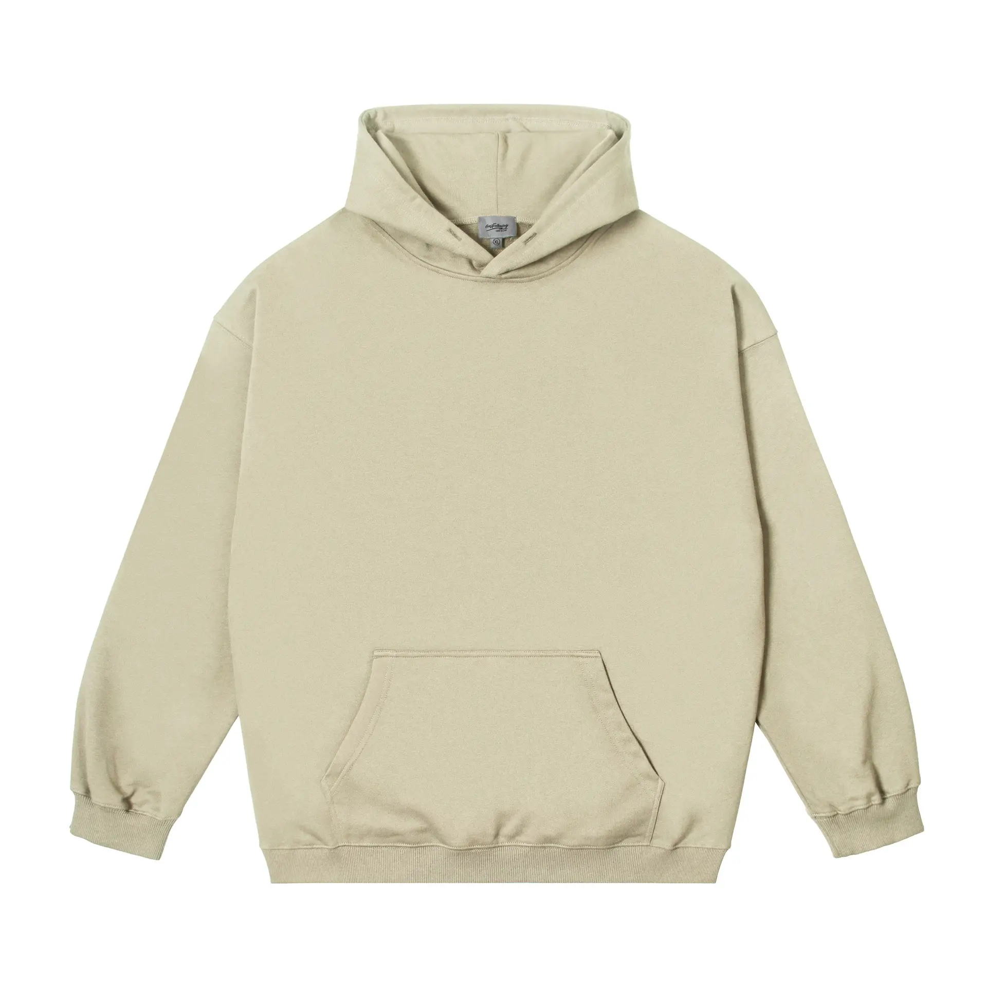 Earth Color Loose Heavy Padded Cotton Pullover Hooded Sweater