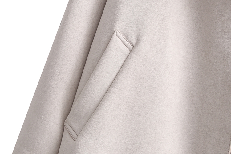 Women's Fashionable Suede Mid-length Trench Coat