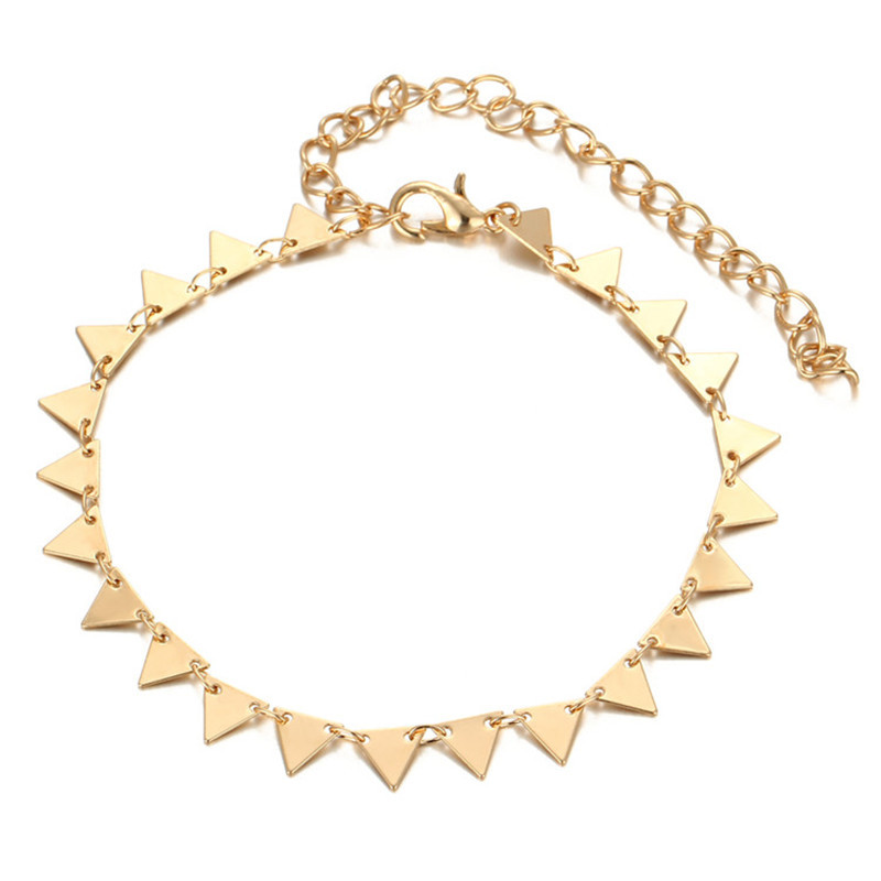 Title 5, Fashion Metal Alloy Triangle New Fringed Anklet