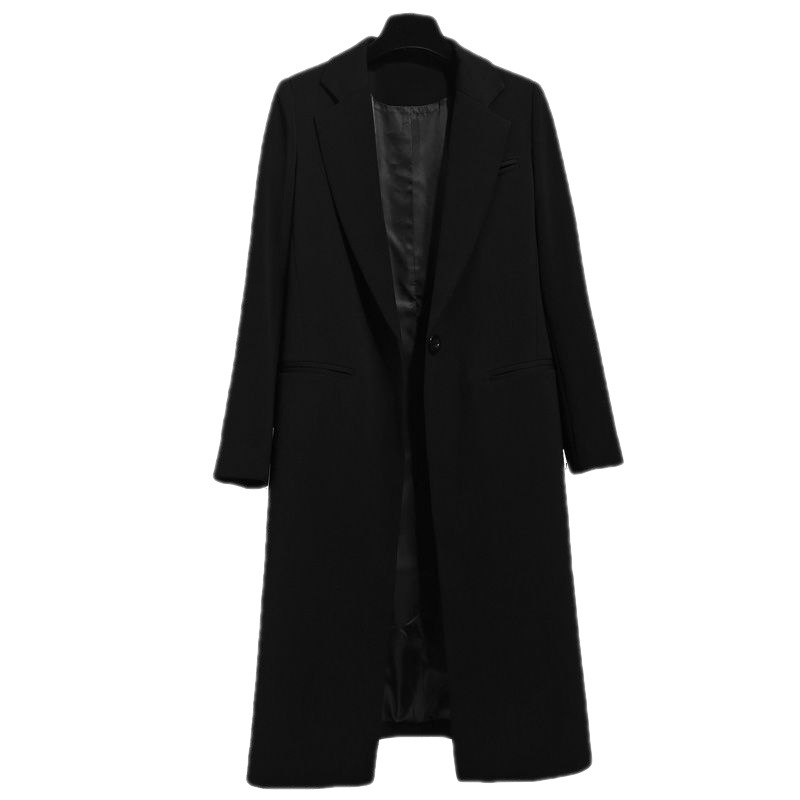 New OL Women's Temperament Slim Black Suit Long
