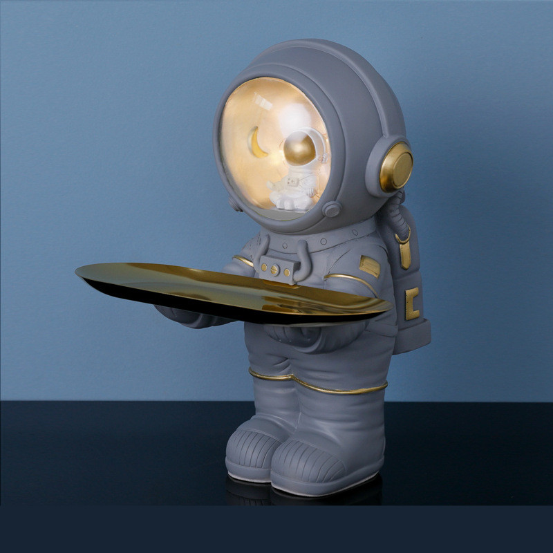 Astronaut ornament key storage desktop (grey)