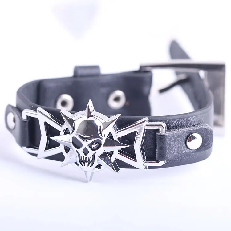 Men's Skull Hip Hop Alloy Leather Bracelet