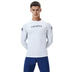 Men's Surfing Suit Sunscreen Personalised Swimsuit - White - View 1