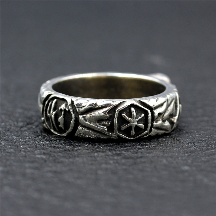 Title 3, Mens Fashion Simple Sterling Silver Skull Ring