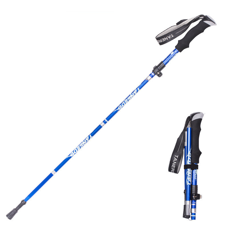Folding ultralight king poles hiking walking stick