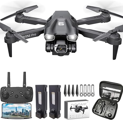 Foldable Mini FPV Drone With 1080P HD Camera, Altitude Hold, 3D Flip, 3-Speed Modes, Headless Mode And Carrying Case