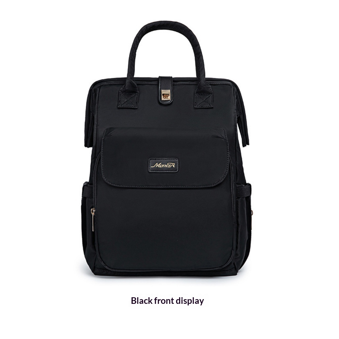 Multi Functional Handheld Backpack Mother And Baby Bag For Outdoor Use, Large Capacity Dry And Wet Separation Mother Bag - Black