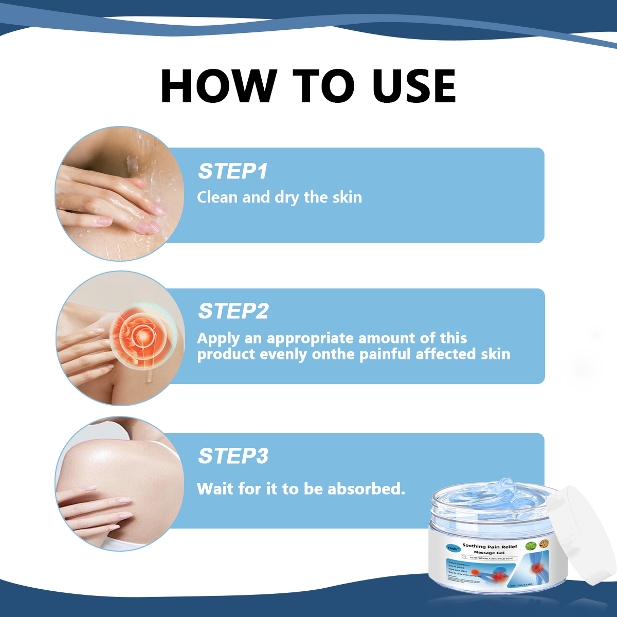 Rvdu JointCare Gel Knee Lumbar Shoulder Neck MusclePain Body Care Massage Cream Gel