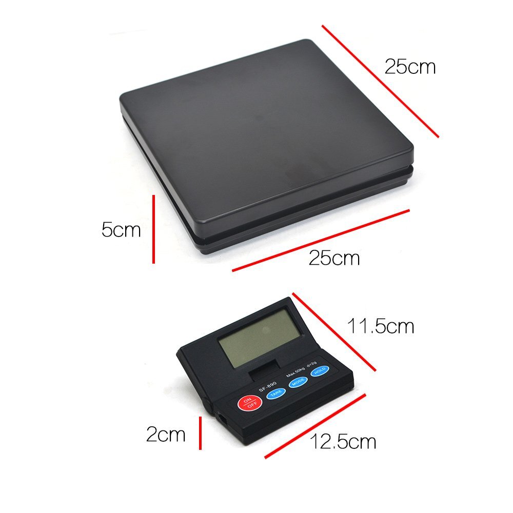 50KG 110lb Digital Postal Scale Kitchen Letter Parcels Weighing Platform Scales — image 7