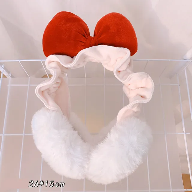 Plush Warm Korean Style Cute Ear Warmer Red - Shop at LoveMi