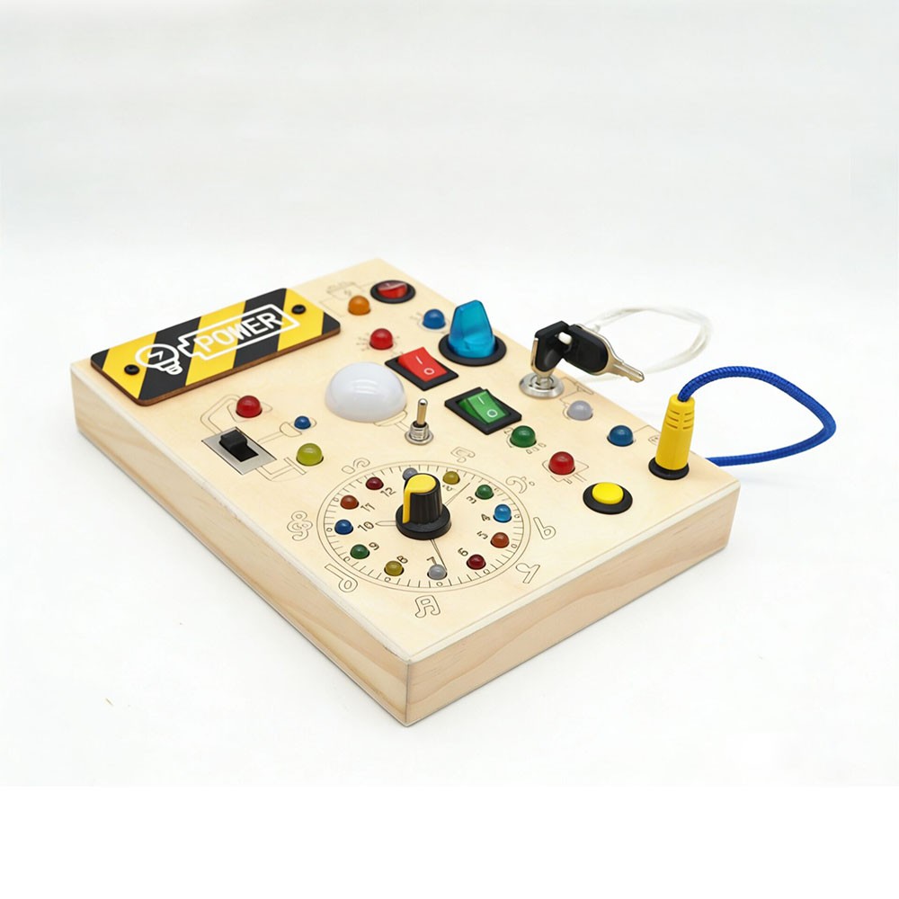 Montessori Wooden Busy Board For Toddlers Activity Board Sensory Toys Fidget