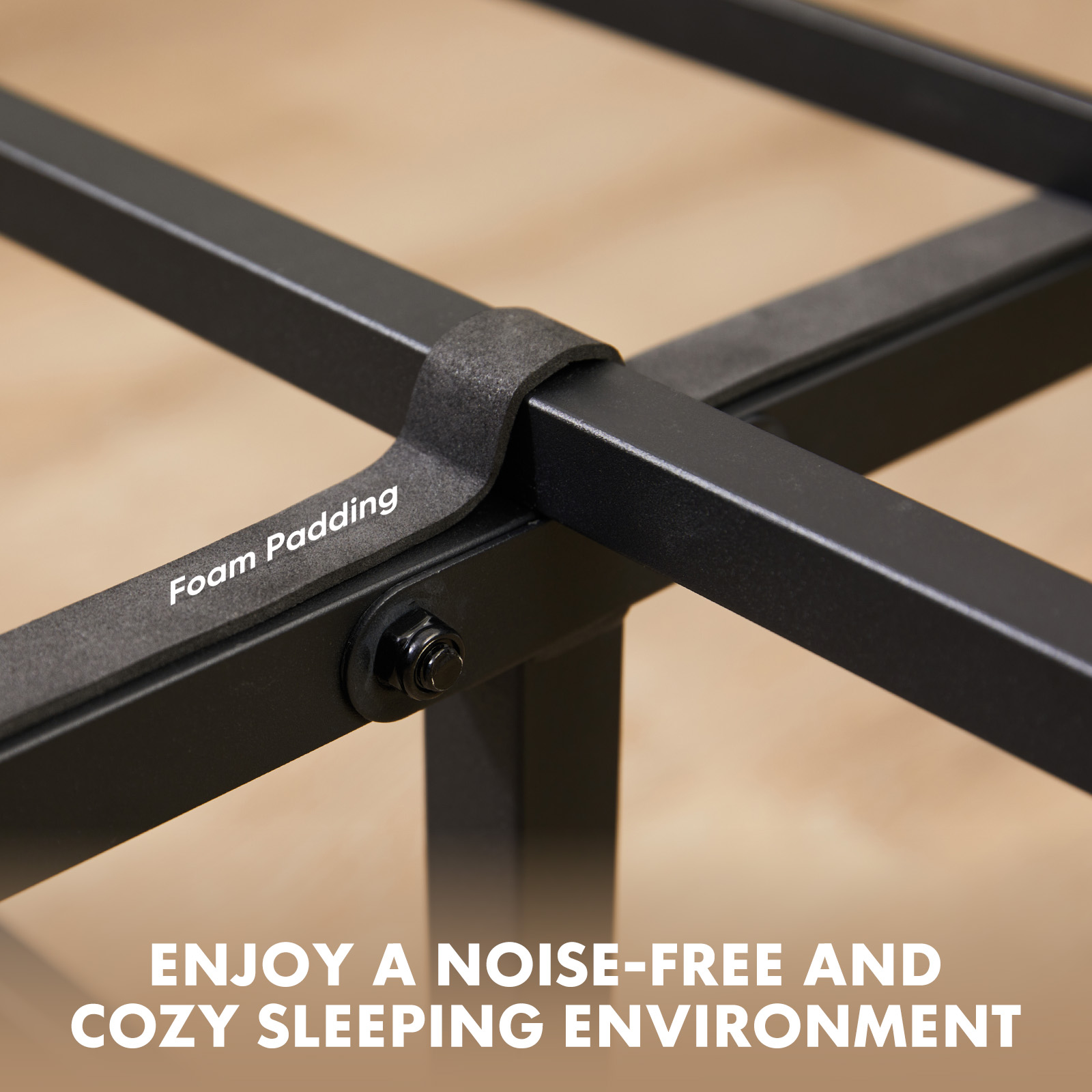 Metal Platform Bed Frame - Mattress Foundation With Headboard And Footboard — foto 6
