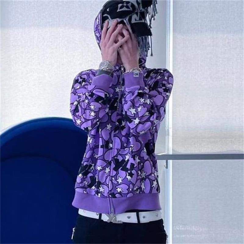 Zipper Loose Men's And Women's Trendy Sweater Jacket