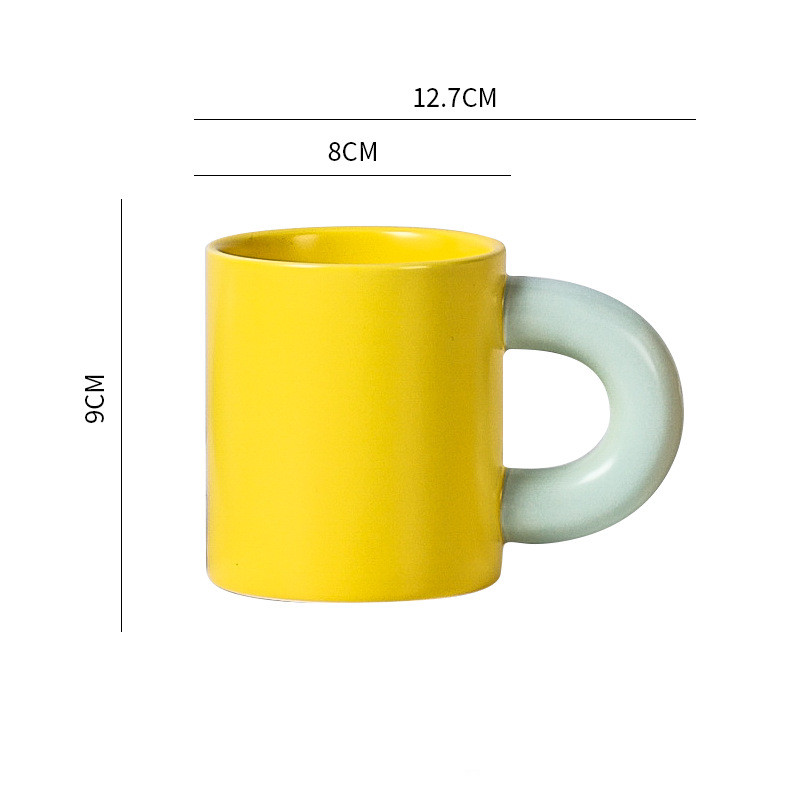 Title 8, Thick Handle Ceramic Cup With High Face Value