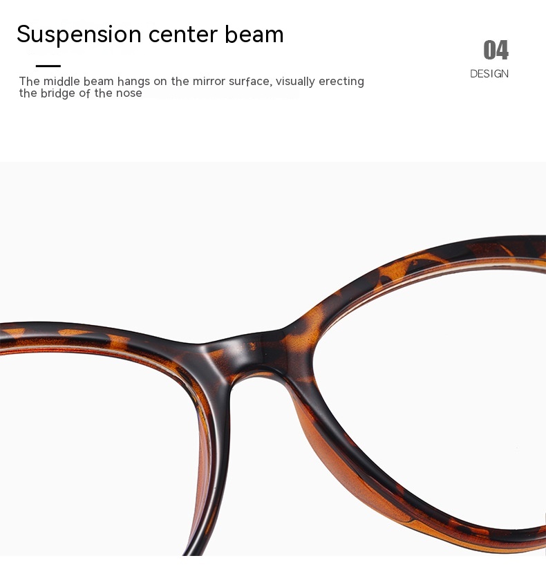 Title 2, Cat Eye Anti-blue Light Large Frame Optical Gla...