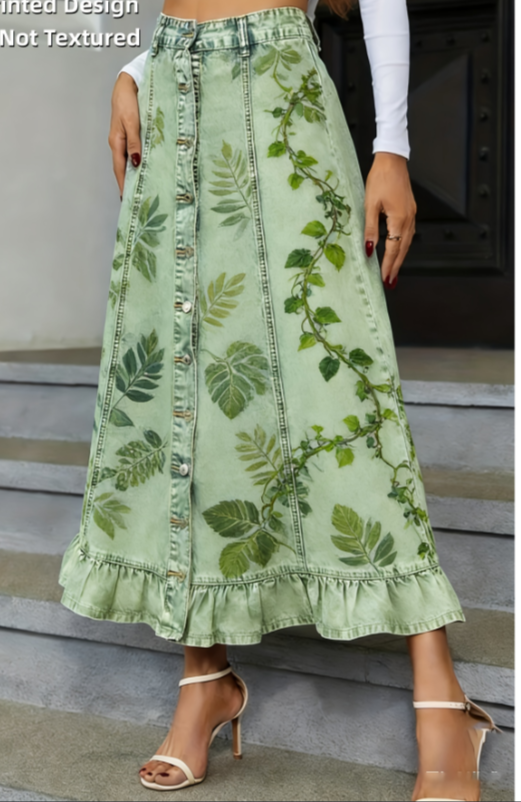 Vintage Peplum Half-length Skirt