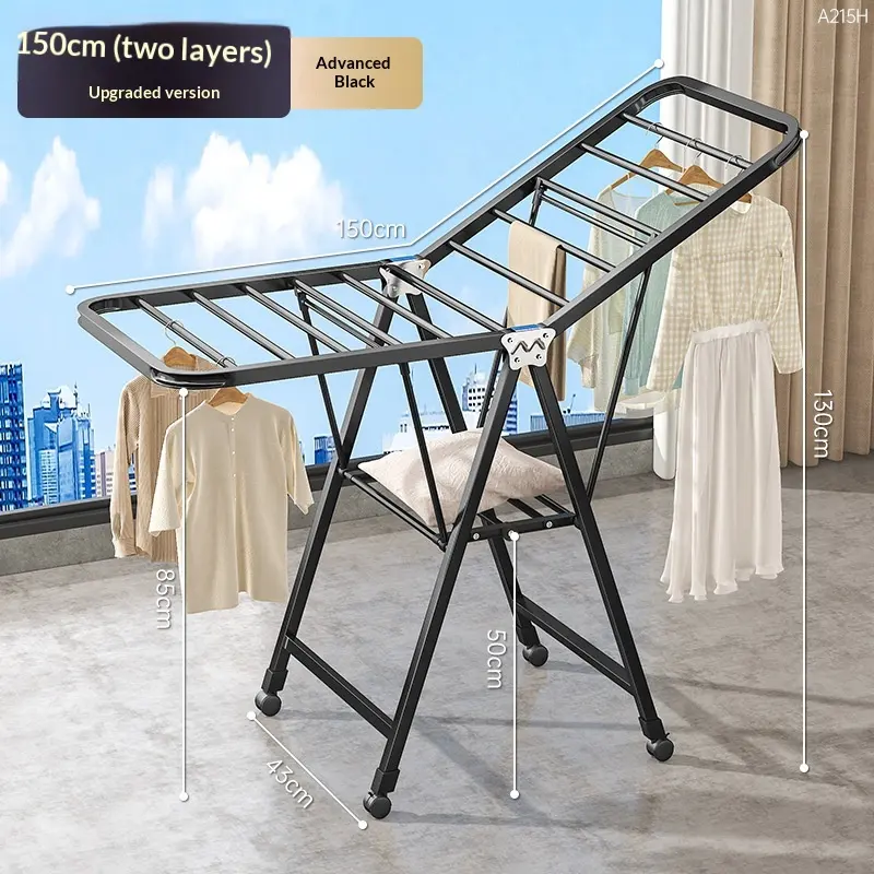 1.5-meter Premium Black - Three-layer Air DryingFolding
