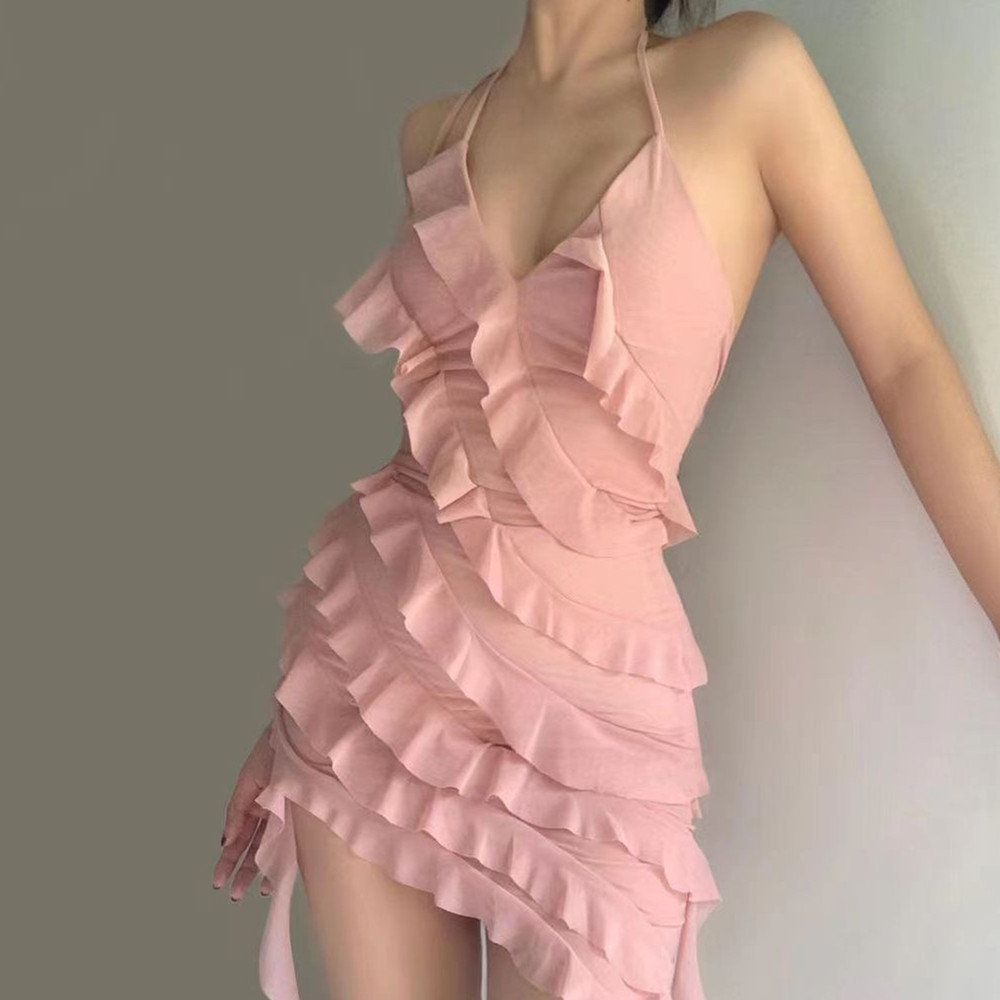 V-Neck Short Casual Dress, picture 2 of 5