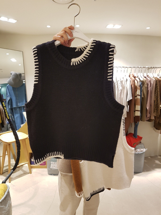 New Loose Waistcoat Lazy Style Sweater For Outer Wear