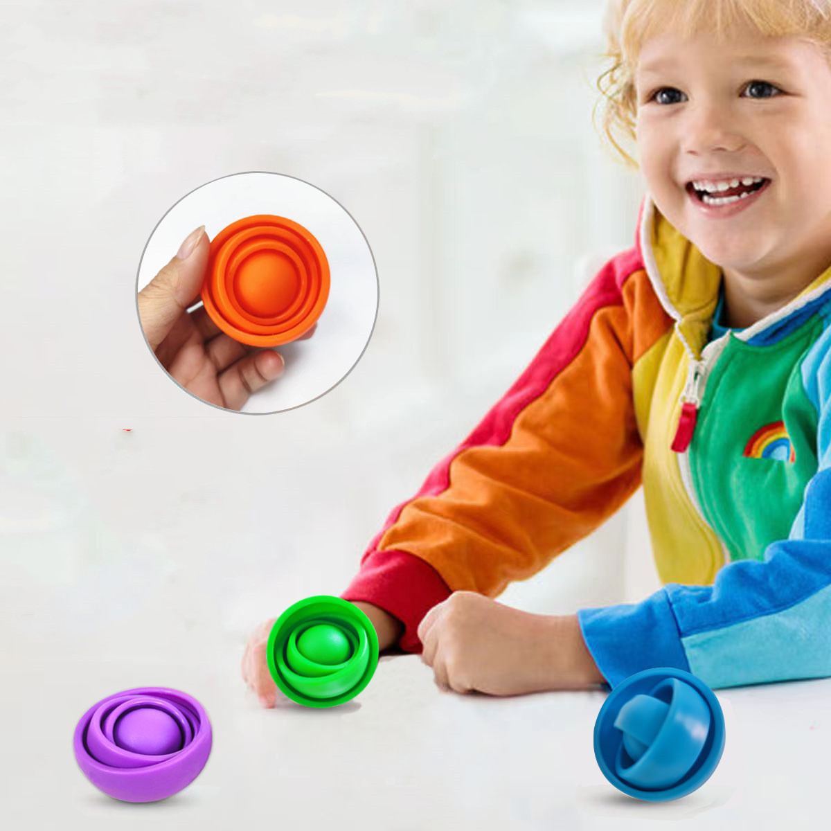 Title 6, Fingertip Top Spin Music Decompression Toy Univ...