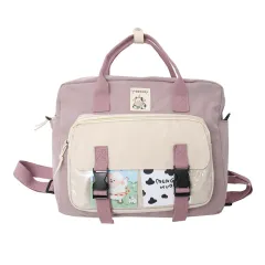 Junior High School Students' Multipurpose Single Shoulder Backpack - Purple - View 1