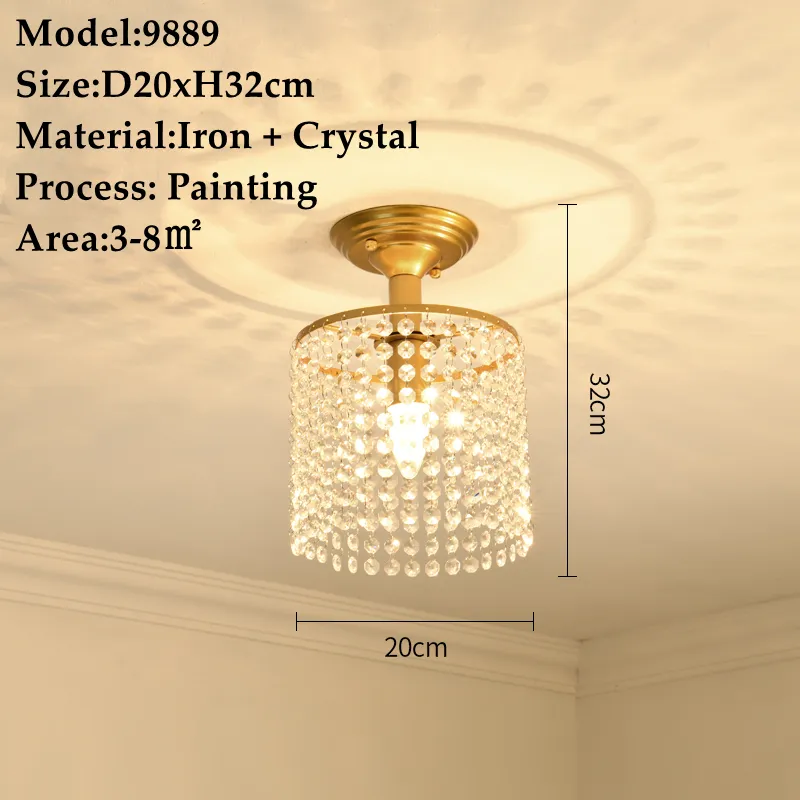 American Small Chandelier Balcony Aisle Corridor Single