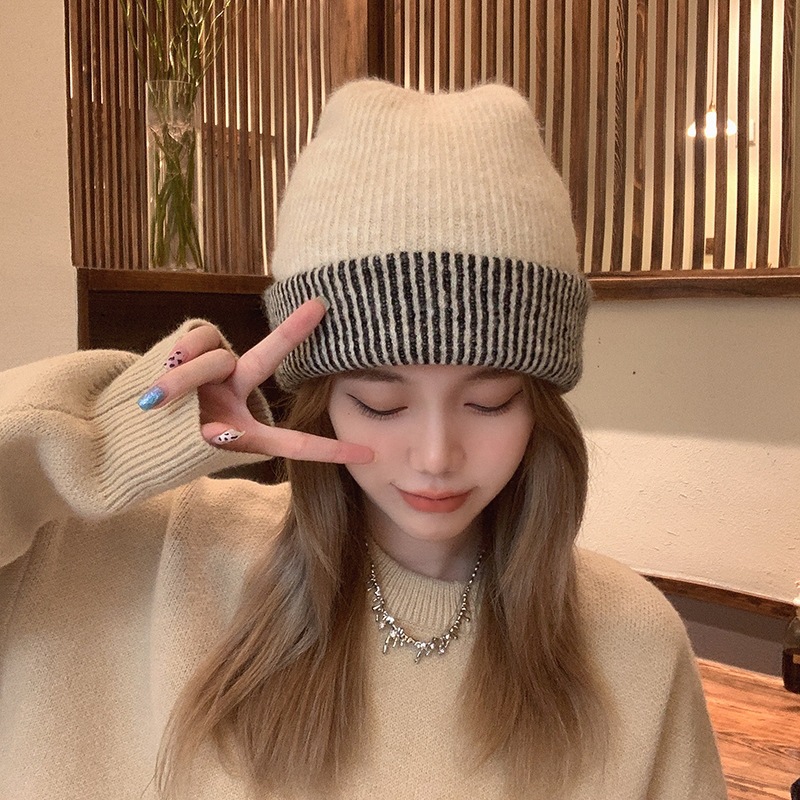 Color Knitted Hat Children Keep Warm In Autumn And Winter