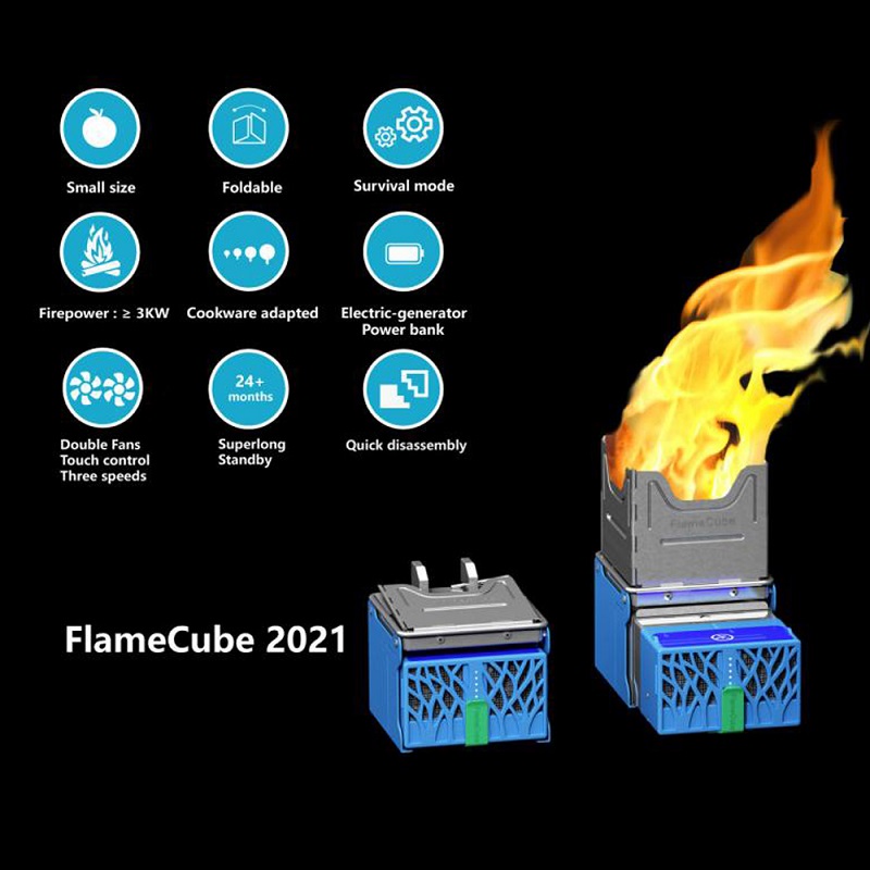 Fire Generator Electric Stove Folding Broiler Wood Stove Camping — foto 5