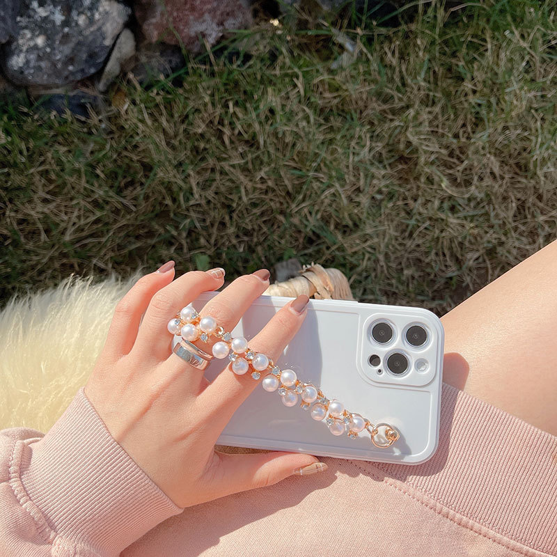 Rhinestone Pearl Bracelet Suitable For Pro Max Mobile Phone Shell Female Soft - Image 4