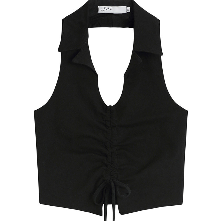 Women's Slim Fit Cropped Backless Top