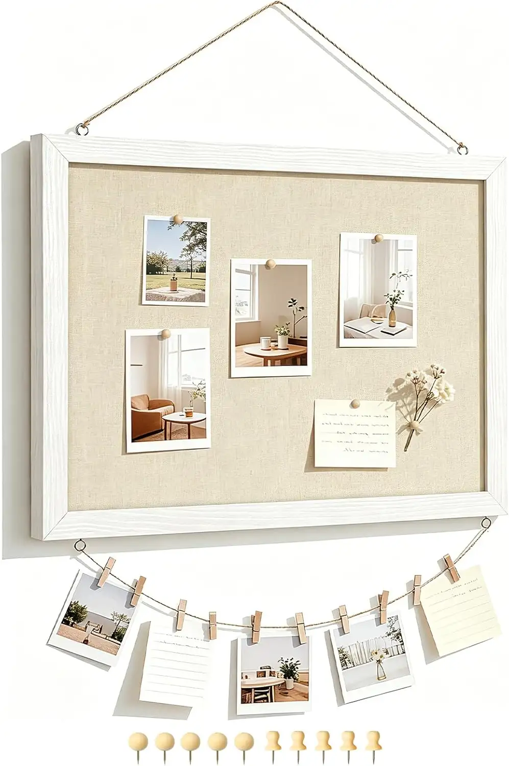 Double-Sided Bulletin Board With Linen, 16 X