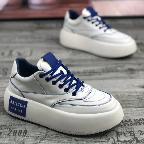 High Rise Thick Soled Casual Lace Up Sports Shoes
