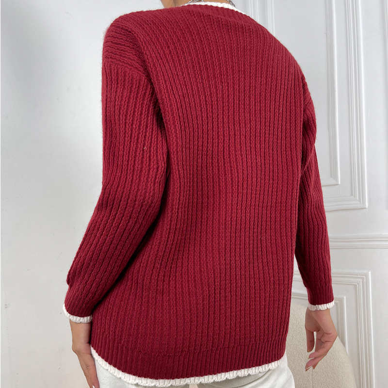 Title 2, Neuer Stil Strickpullover Knopf Strickjacke Dam...