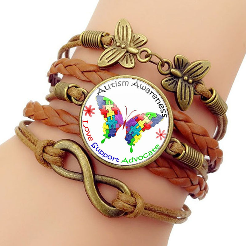 Time Gem Butterfly 8 Character Retro Bracelet