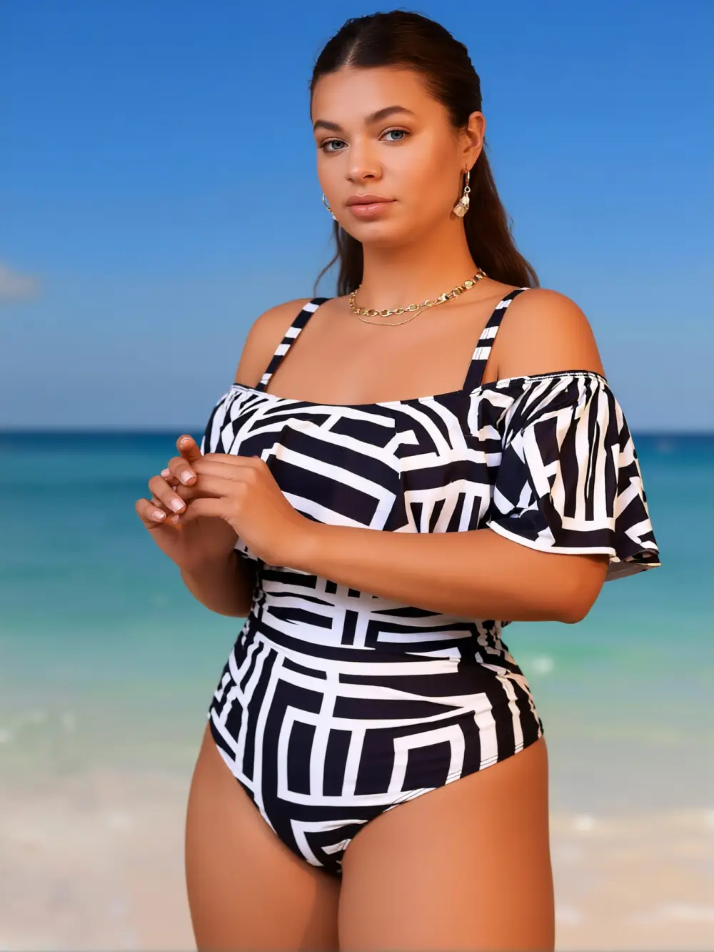 Women's One-piece Casual Swimsuit M095