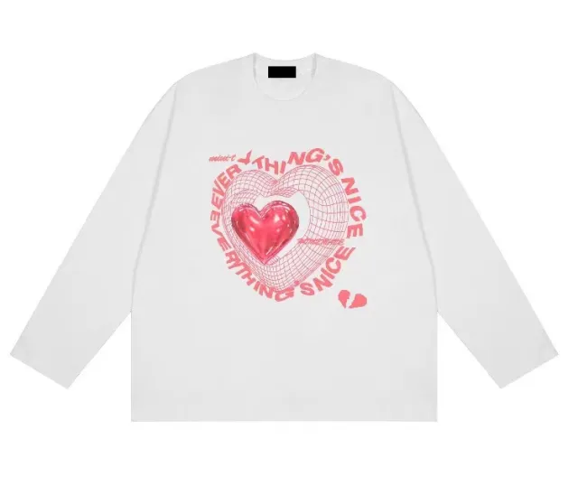 Love Long Sleeve Sweater Women's Thin Ins Loose White - Shop at LoveMi