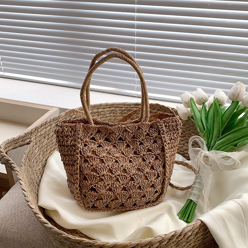 Vintage High-end Beach Resort Style Straw Woven Bag
