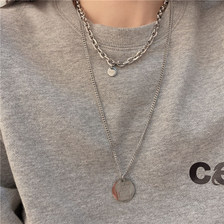 Wearing Sweater Necklace Punk Style All-match Sweater Chain