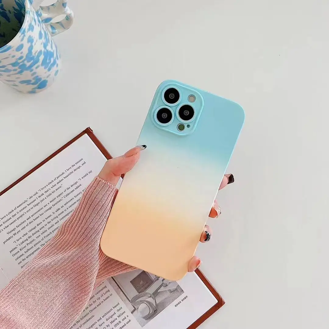 Gradient Frosted Hard Shell Shockproof All-Inclusive Colorful Phone Case