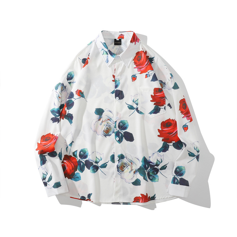 Title 9, Retro Rose shirt met lange mouwen voor koppels,...