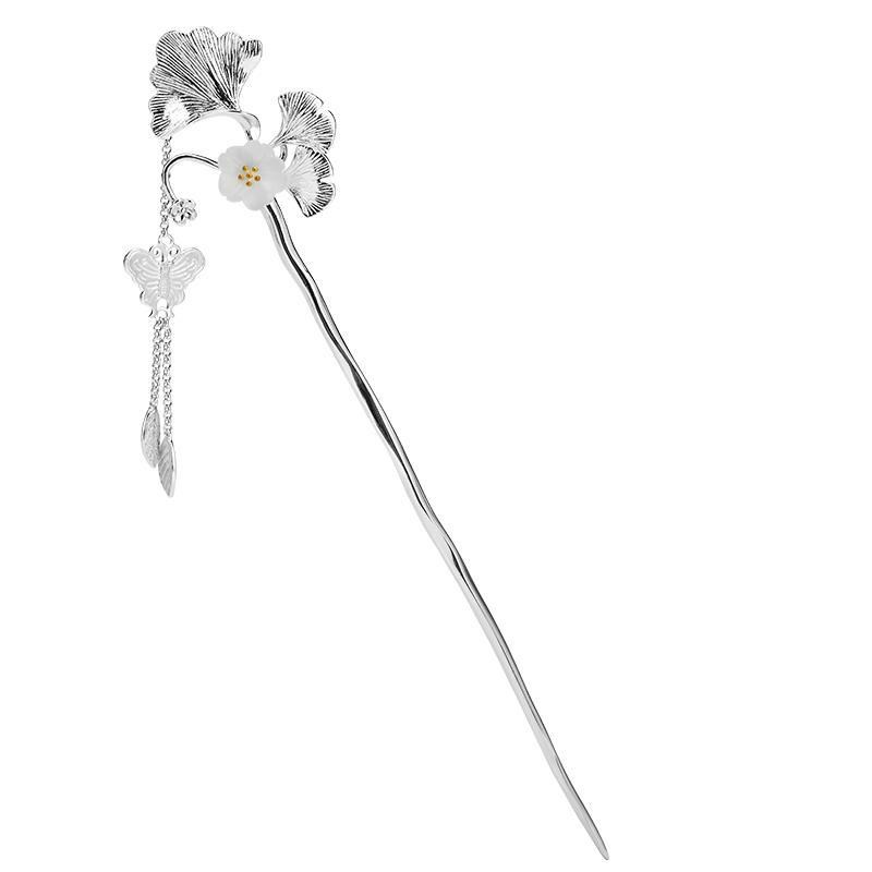 Feminine Retro Simple Ginkgo Leaf Hairpin — foto 2
