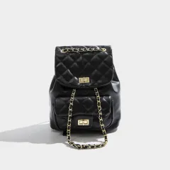 New High-quality Texture Niche Casual Backpack - Black - View 1
