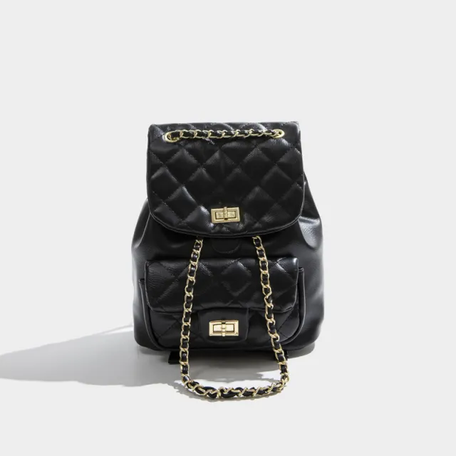 New High quality Texture Niche Casual Backpack Black - Shop at LoveMi