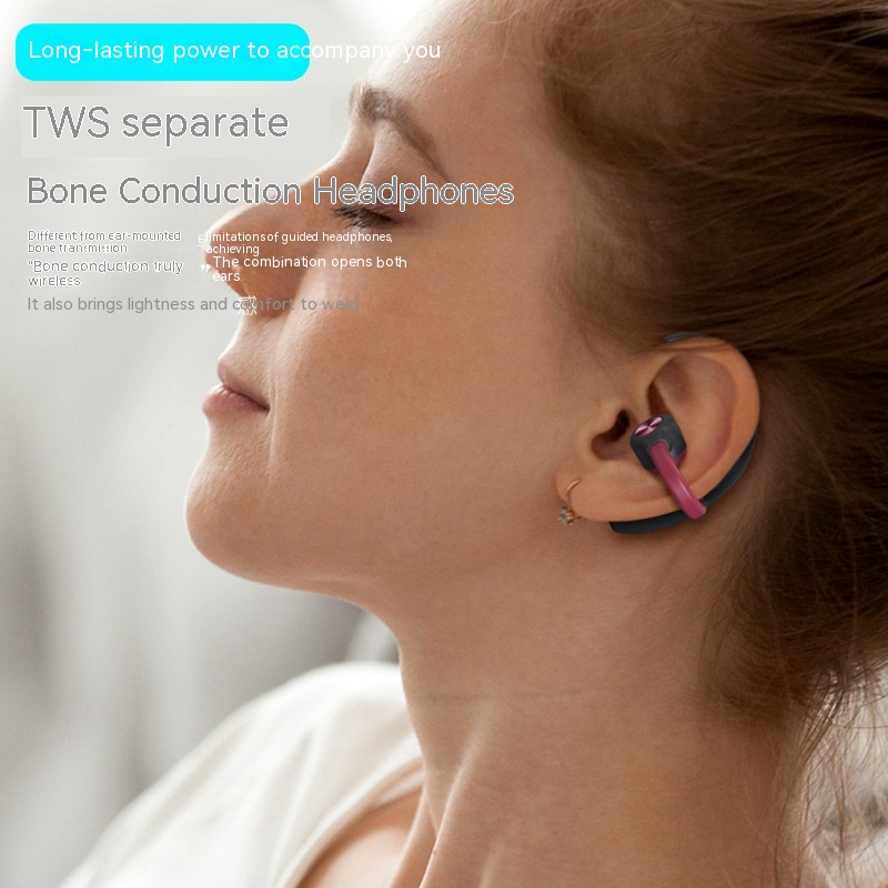 Bone Conduction Bluetooth Headset Single And Double Ear Hanging - Image 4