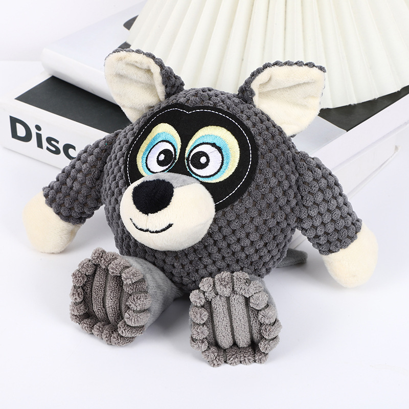 New Soundmaking Pet Toy Bite Resistant Dog Toy Tooth Grinding And Tooth Cleaning Pet Plush Toy Gray - Shop at LoveMi