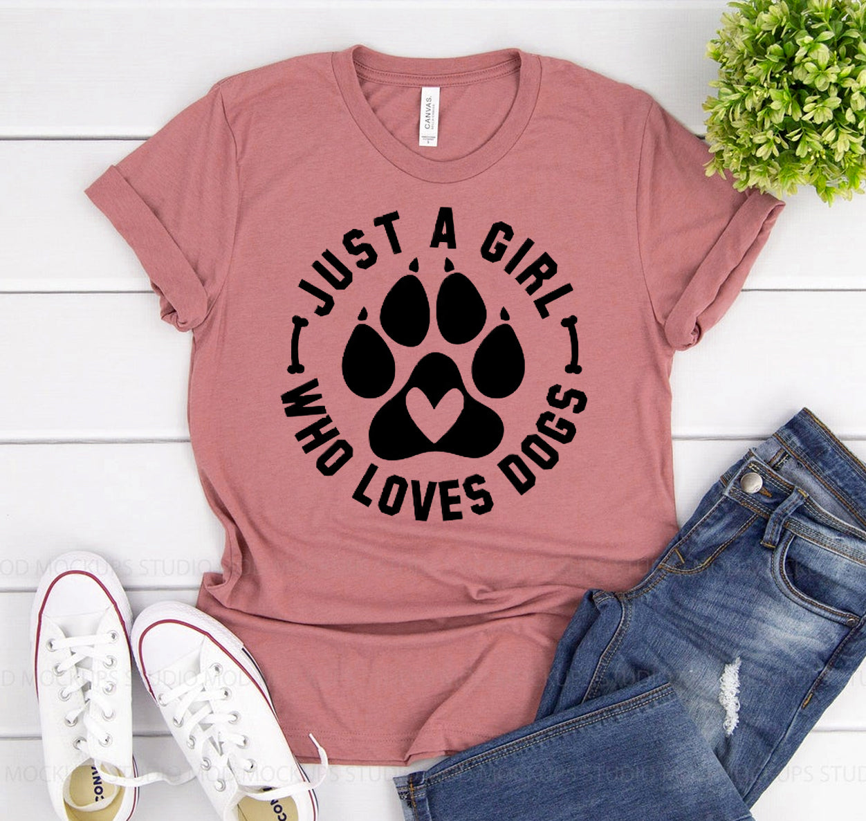 Just A T-shirt For A Girl Who Loves Dogs