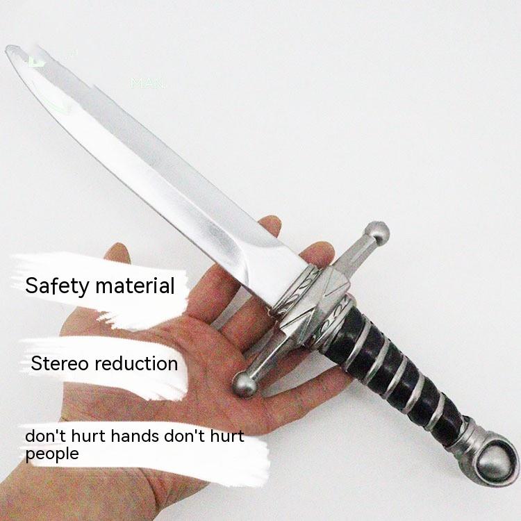 Title 6, Simulation Small Dagger Sword Soft Rubber Weapo...