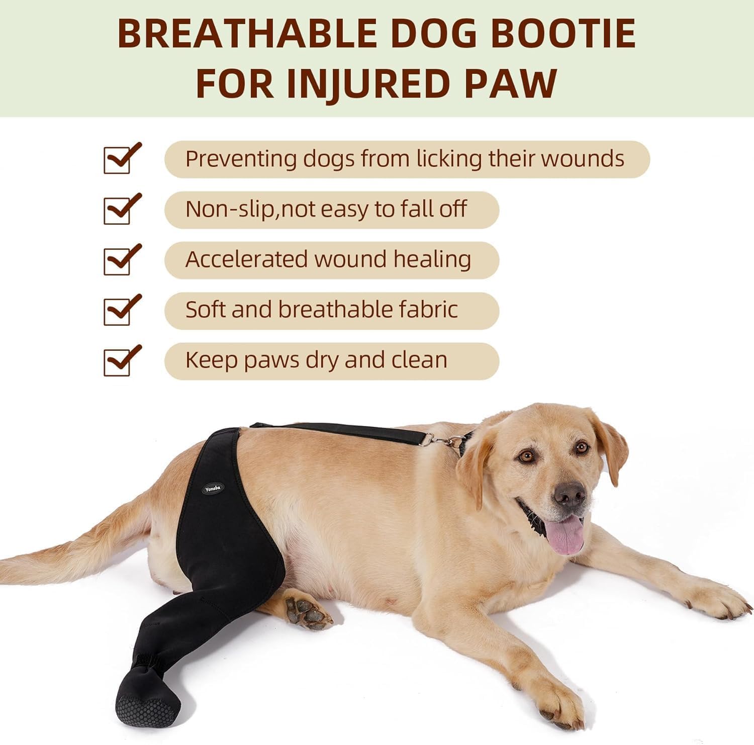 Chaussettes anti-léchage pour chien – Protège-pattes respirantes et antidérapantes