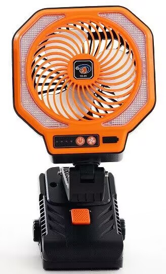2 In 1 Portable Camping Fan With LED Light Outdoor Tent Desk Fan Type-C Charging